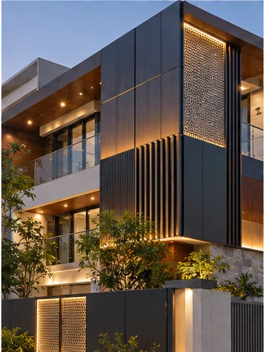 Modern building front elevation