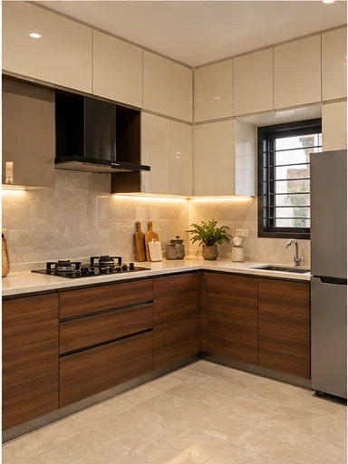 Contemporary modular kitchen interior
